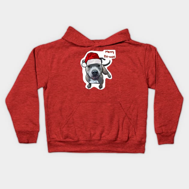 Merry Pitmas Kids Hoodie by Underbite Boutique